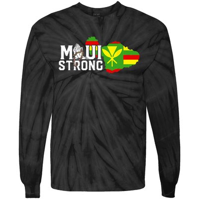 Pray For Maui Hawaii Strong Tie-Dye Long Sleeve Shirt