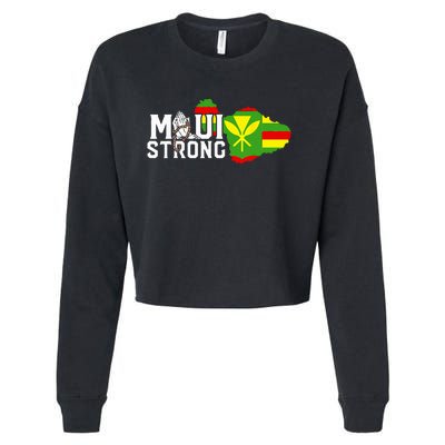 Pray For Maui Hawaii Strong Cropped Pullover Crew