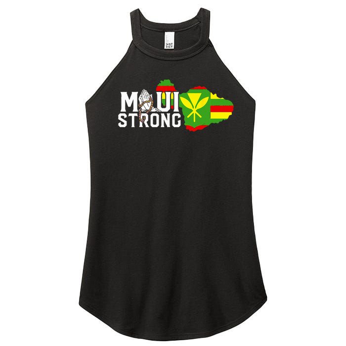 Pray For Maui Hawaii Strong Women’s Perfect Tri Rocker Tank