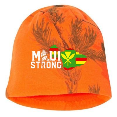 Pray For Maui Hawaii Strong Kati - Camo Knit Beanie