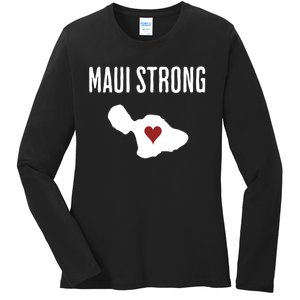 Pray For Maui Hawaii Strong Ladies Long Sleeve Shirt