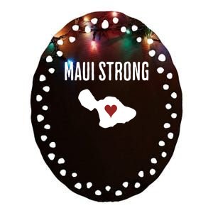 Pray For Maui Hawaii Strong Ceramic Oval Ornament