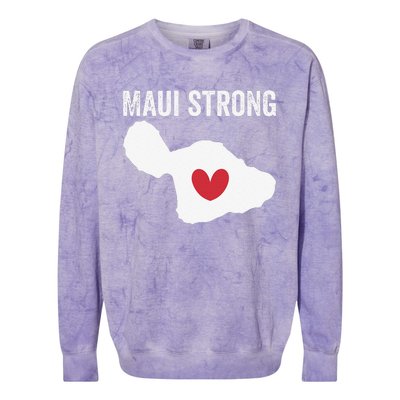 Pray For Maui Hawaii Strong Funny Colorblast Crewneck Sweatshirt