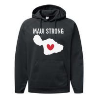 Pray For Maui Hawaii Strong Funny Performance Fleece Hoodie