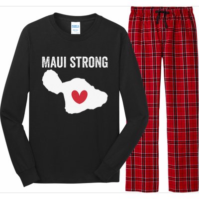 Pray For Maui Hawaii Strong Funny Long Sleeve Pajama Set