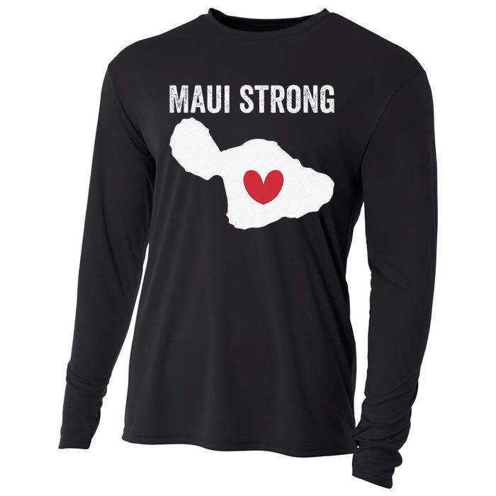 Pray For Maui Hawaii Strong Funny Cooling Performance Long Sleeve Crew