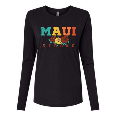 Pray For Maui Hawaii Strong Womens Cotton Relaxed Long Sleeve T-Shirt