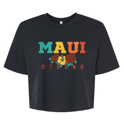 Pray For Maui Hawaii Strong Bella+Canvas Jersey Crop Tee