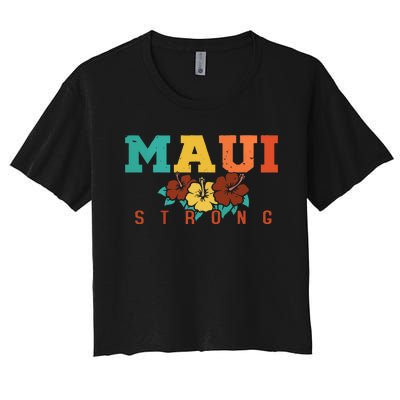 Pray For Maui Hawaii Strong Women's Crop Top Tee