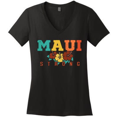 Pray For Maui Hawaii Strong Women's V-Neck T-Shirt