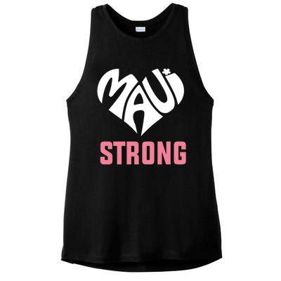 Pray For Maui Hawaii Strong Ladies PosiCharge Tri-Blend Wicking Tank