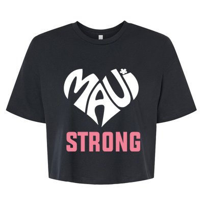 Pray For Maui Hawaii Strong Bella+Canvas Jersey Crop Tee