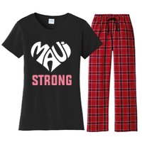 Pray For Maui Hawaii Strong Women's Flannel Pajama Set