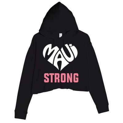 Pray For Maui Hawaii Strong Crop Fleece Hoodie