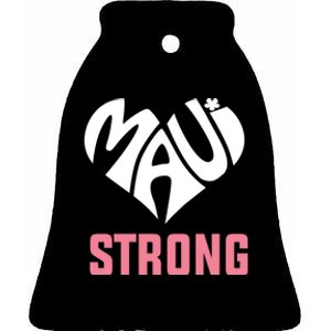 Pray For Maui Hawaii Strong Ceramic Bell Ornament