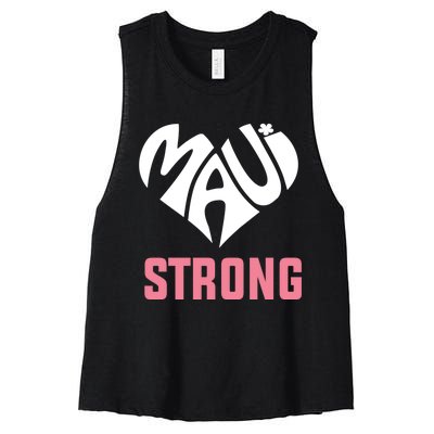 Pray For Maui Hawaii Strong Women's Racerback Cropped Tank