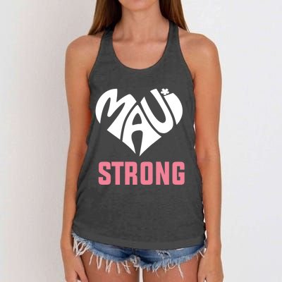 Pray For Maui Hawaii Strong Women's Knotted Racerback Tank