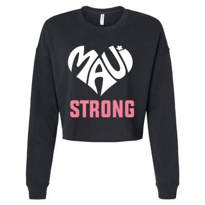 Pray For Maui Hawaii Strong Cropped Pullover Crew