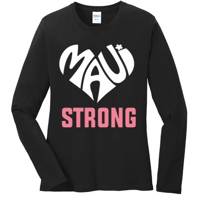 Pray For Maui Hawaii Strong Ladies Long Sleeve Shirt