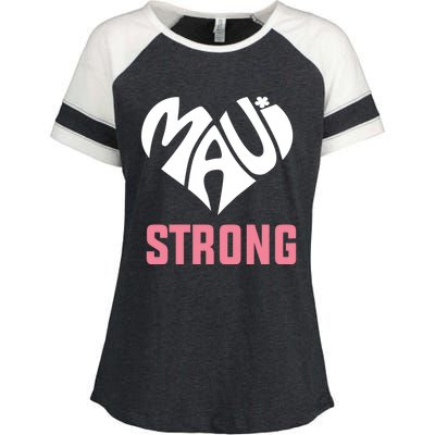 Pray For Maui Hawaii Strong Enza Ladies Jersey Colorblock Tee