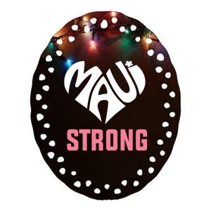 Pray For Maui Hawaii Strong Ceramic Oval Ornament