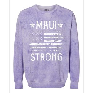 Pray For Maui Hawaii Strong Colorblast Crewneck Sweatshirt