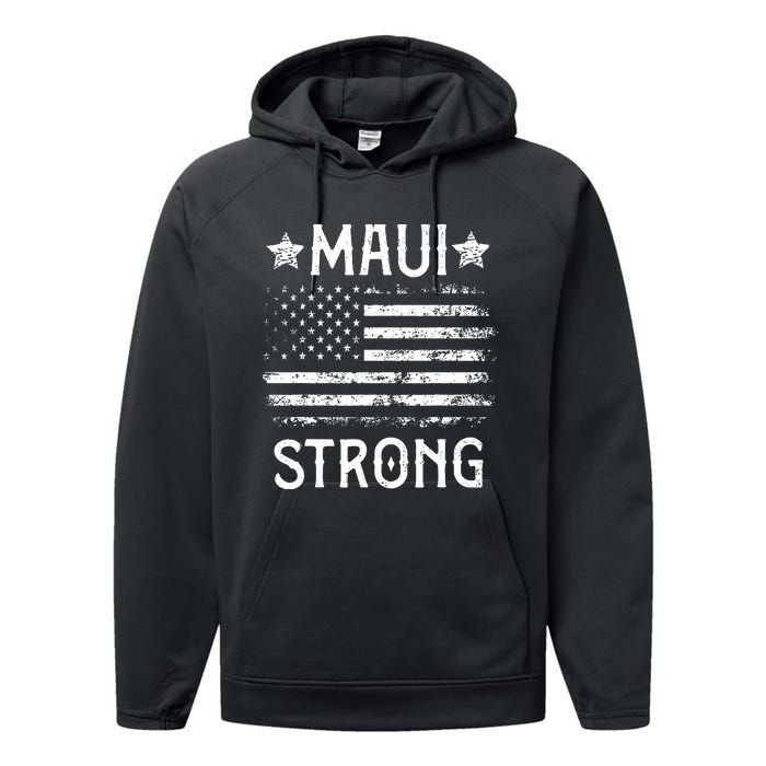 Pray For Maui Hawaii Strong Performance Fleece Hoodie