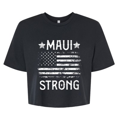 Pray For Maui Hawaii Strong Bella+Canvas Jersey Crop Tee