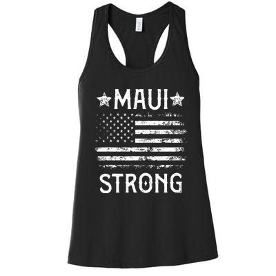 Pray For Maui Hawaii Strong Women's Racerback Tank