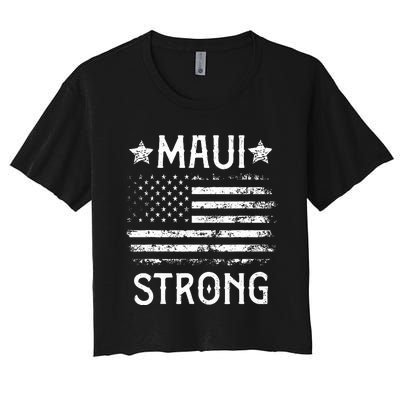 Pray For Maui Hawaii Strong Women's Crop Top Tee