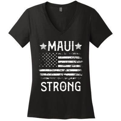 Pray For Maui Hawaii Strong Women's V-Neck T-Shirt