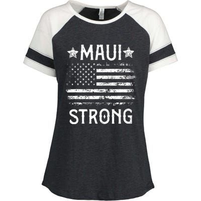 Pray For Maui Hawaii Strong Enza Ladies Jersey Colorblock Tee