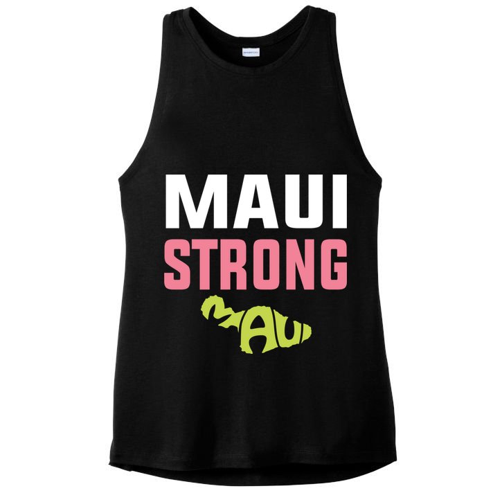 Pray For Maui Hawaii Strong Ladies PosiCharge Tri-Blend Wicking Tank