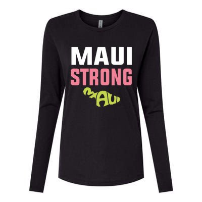 Pray For Maui Hawaii Strong Womens Cotton Relaxed Long Sleeve T-Shirt