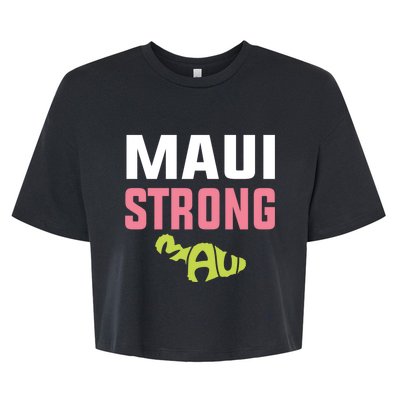 Pray For Maui Hawaii Strong Bella+Canvas Jersey Crop Tee