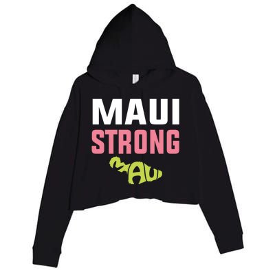 Pray For Maui Hawaii Strong Crop Fleece Hoodie