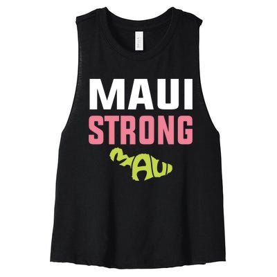 Pray For Maui Hawaii Strong Women's Racerback Cropped Tank