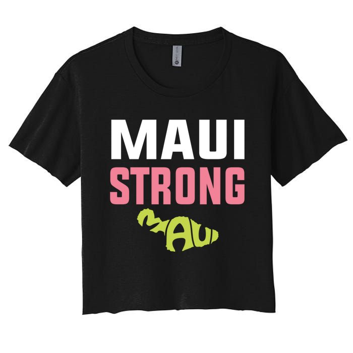 Pray For Maui Hawaii Strong Women's Crop Top Tee