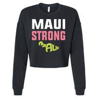 Pray For Maui Hawaii Strong Cropped Pullover Crew