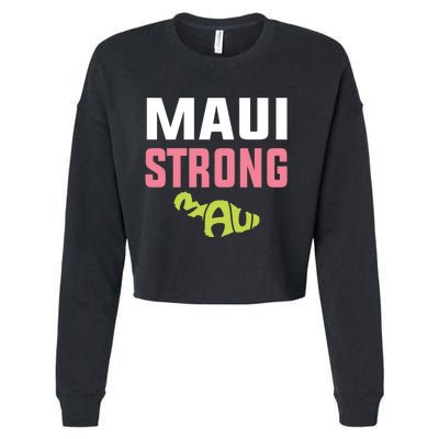 Pray For Maui Hawaii Strong Cropped Pullover Crew