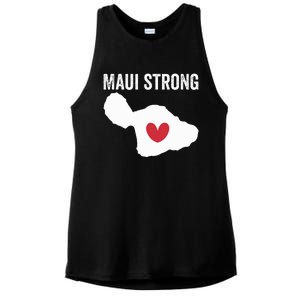 Pray For Maui Hawaii Strong Ladies PosiCharge Tri-Blend Wicking Tank