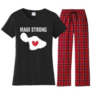 Pray For Maui Hawaii Strong Women's Flannel Pajama Set