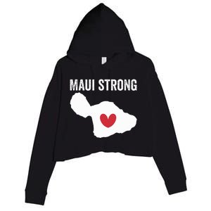 Pray For Maui Hawaii Strong Crop Fleece Hoodie