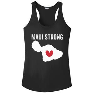 Pray For Maui Hawaii Strong Ladies PosiCharge Competitor Racerback Tank