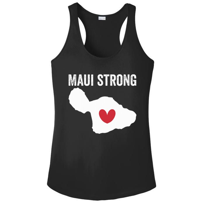 Pray For Maui Hawaii Strong Ladies PosiCharge Competitor Racerback Tank