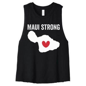 Pray For Maui Hawaii Strong Women's Racerback Cropped Tank