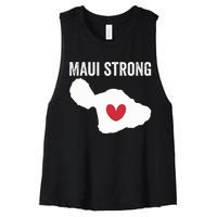 Pray For Maui Hawaii Strong Women's Racerback Cropped Tank