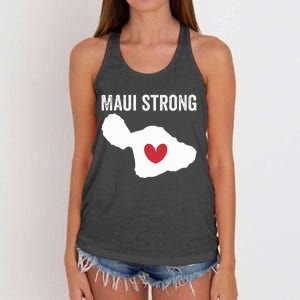 Pray For Maui Hawaii Strong Women's Knotted Racerback Tank