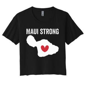 Pray For Maui Hawaii Strong Women's Crop Top Tee