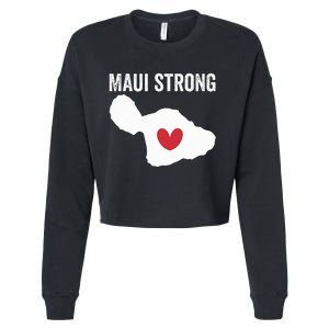 Pray For Maui Hawaii Strong Cropped Pullover Crew